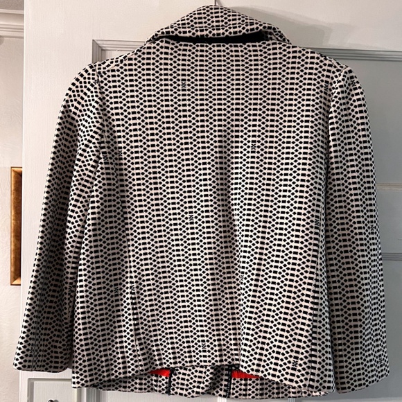 Tory Burch Knit Blazer Black and White Size Small EUC - Picture 4 of 6